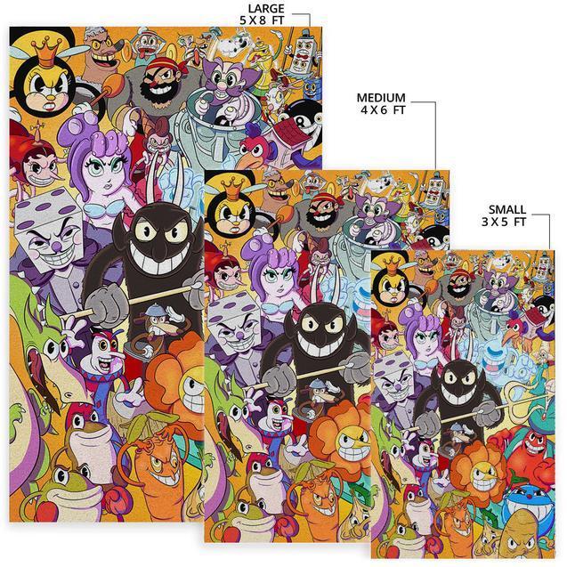 Cuphead Bosses Area Rectangle Rug