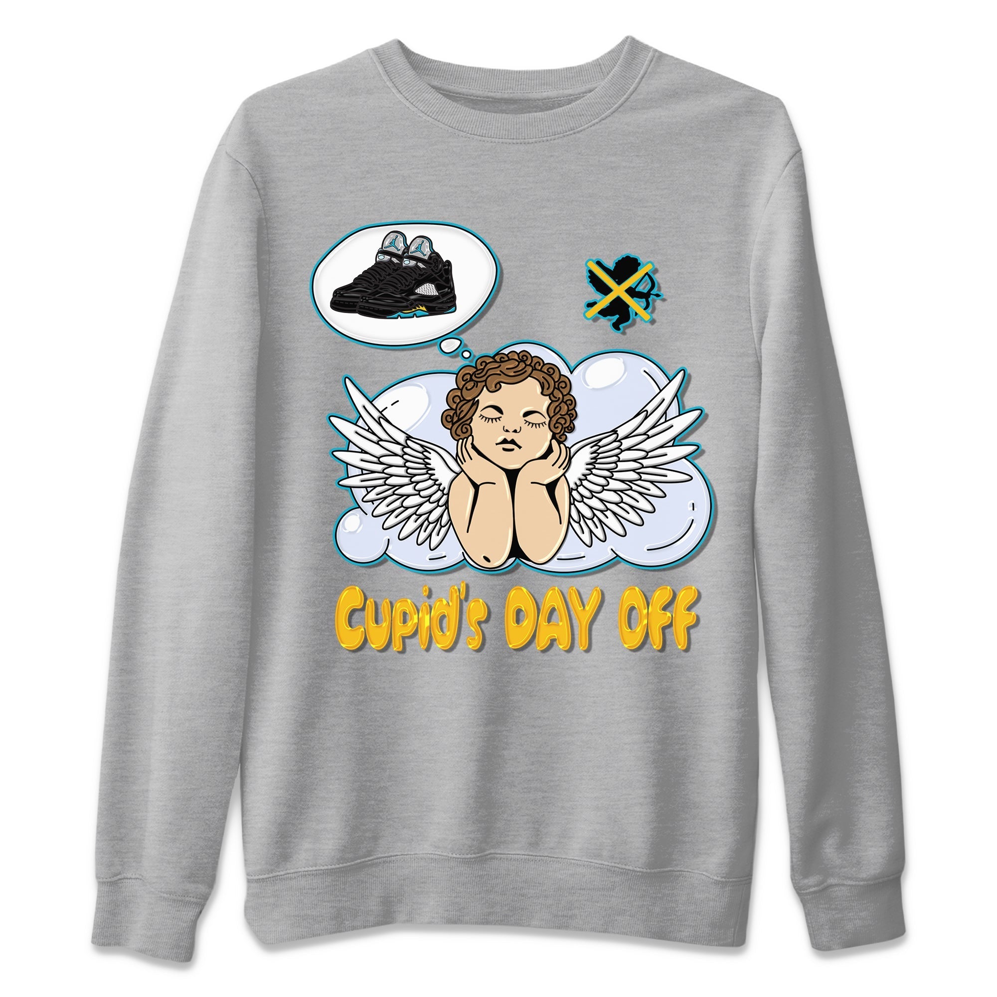 Cupids Day Off Unisex Sweater – Air Jordan 5 Aqua, Sneakers Matching Sweater