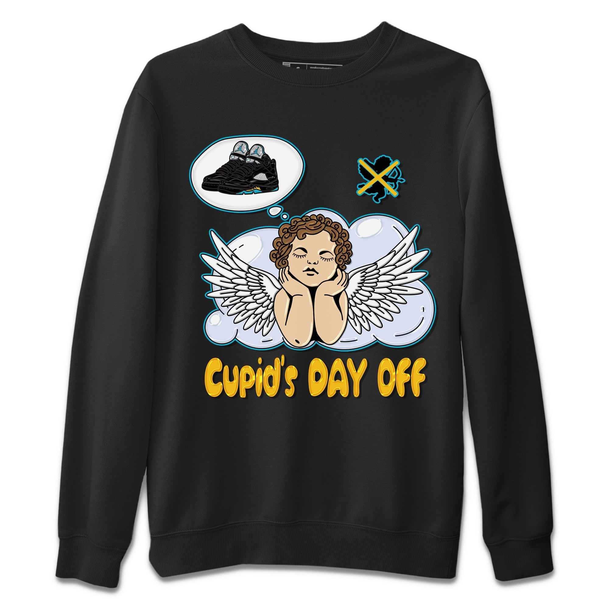Cupids Day Off Unisex Sweater – Air Jordan 5 Aqua, Sneakers Matching Sweater