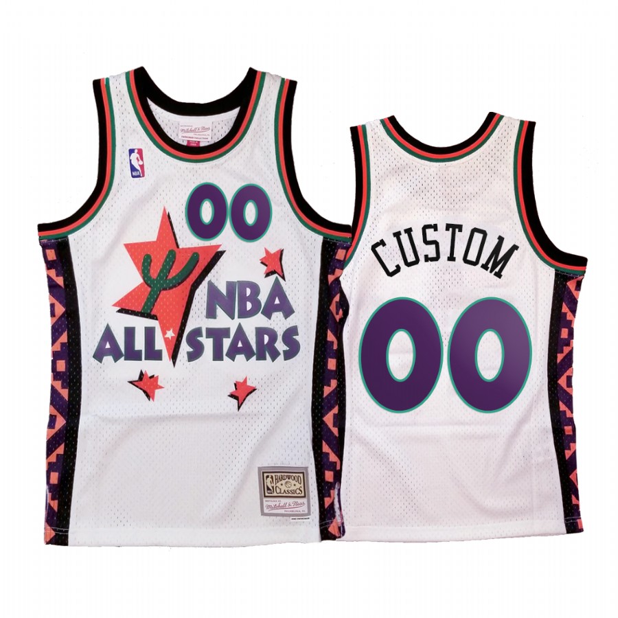 Custom #00 1995 All-Stars White Western Conference Jersey