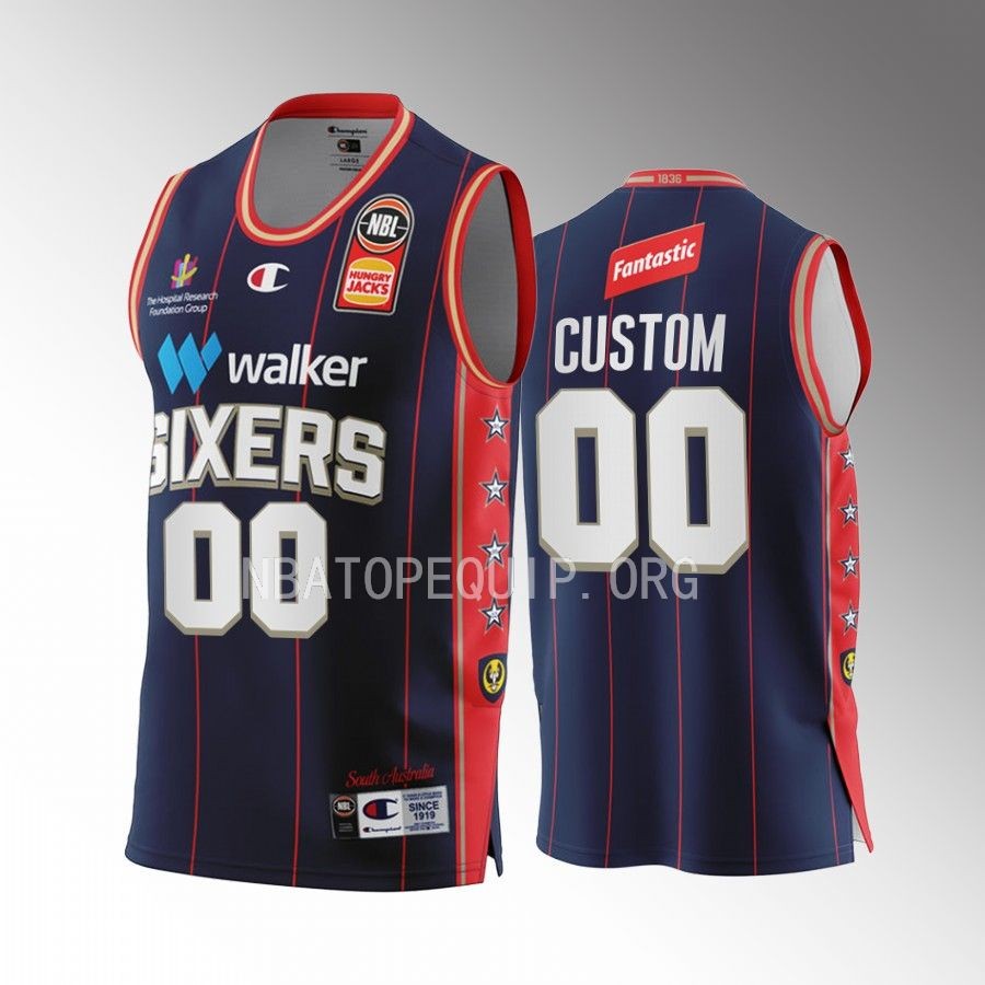 Custom #00 Adelaide 36ers 2022-23 Home Navy Jersey NBL