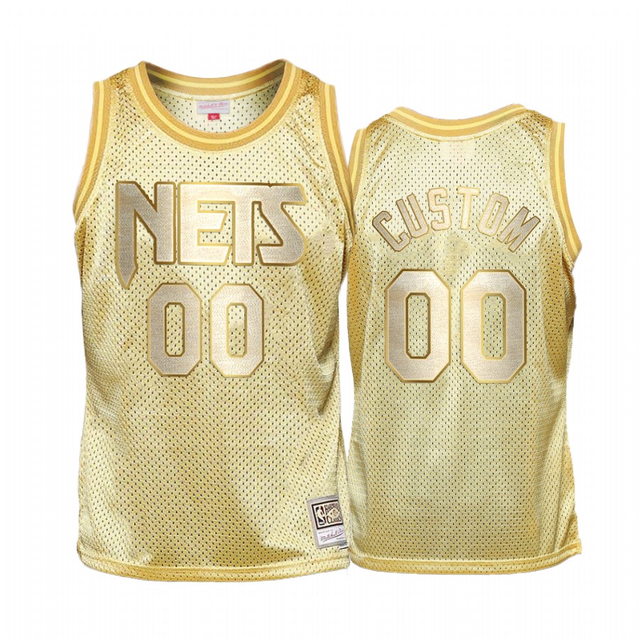 Custom #00 Brooklyn Nets Golden Midas SM Jersey