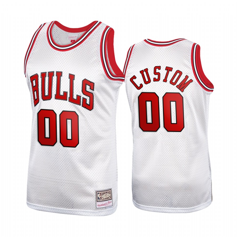 Custom #00 Chicago Bulls Platinum Hardwood Classics Jersey