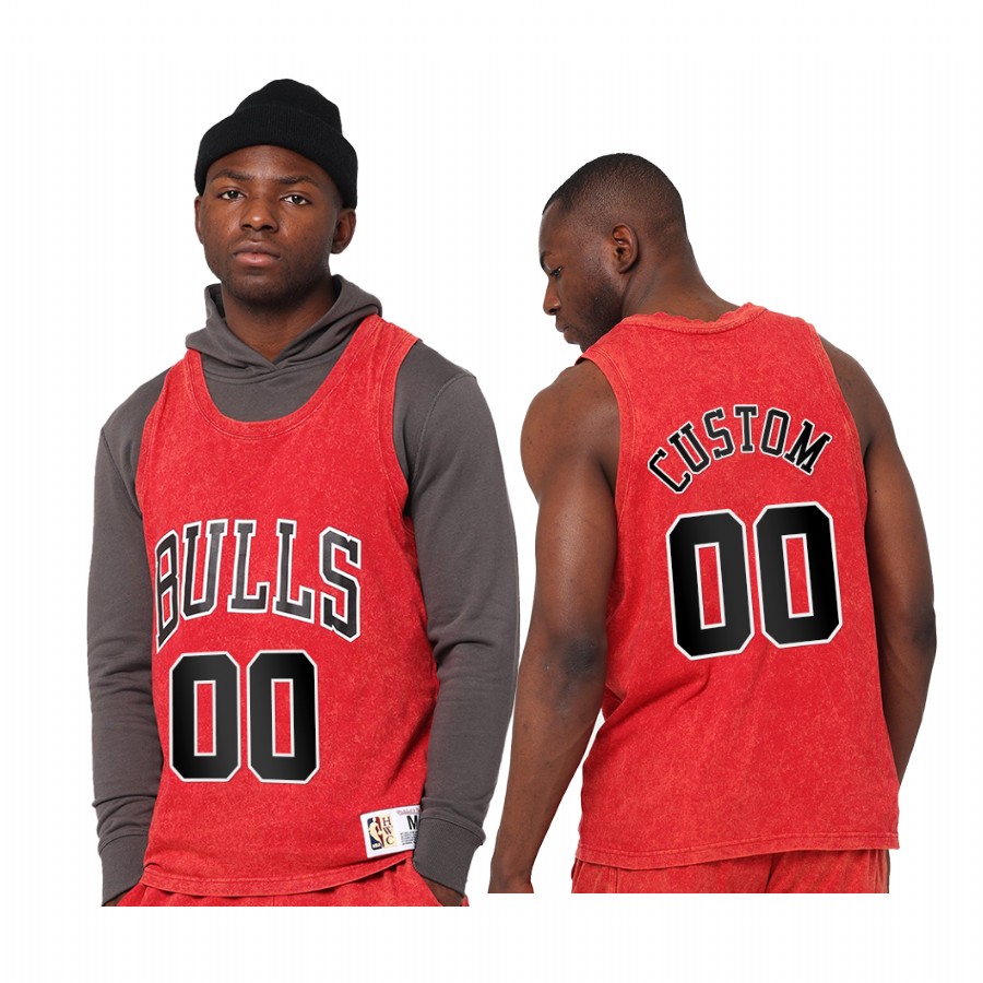 Custom #00 Chicago Bulls Quintessential Jersey Red