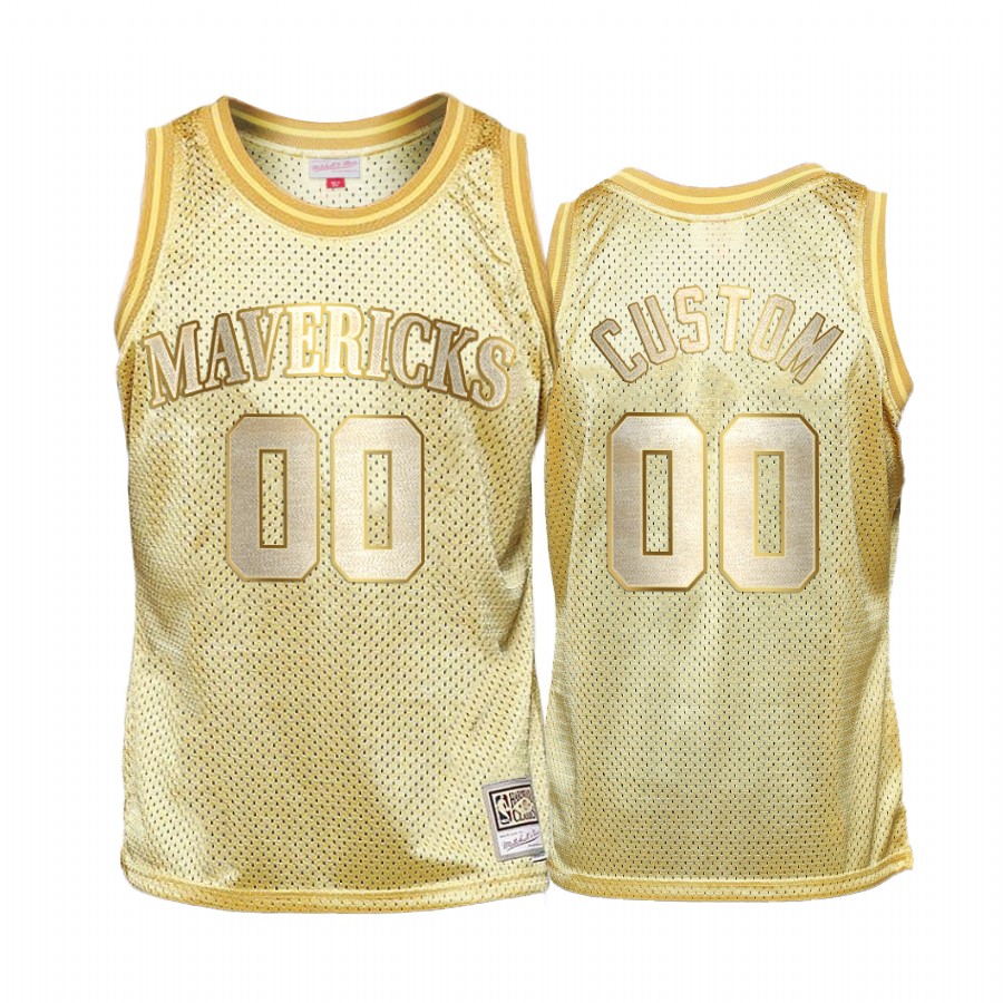 Custom #00 Dallas Mavericks Golden Midas SM Jersey