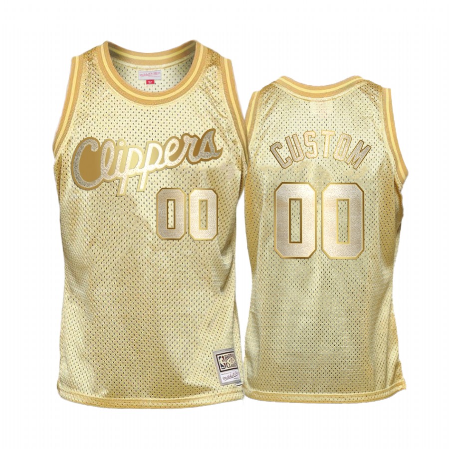 Custom #00 LA Clippers Golden Midas SM Jersey