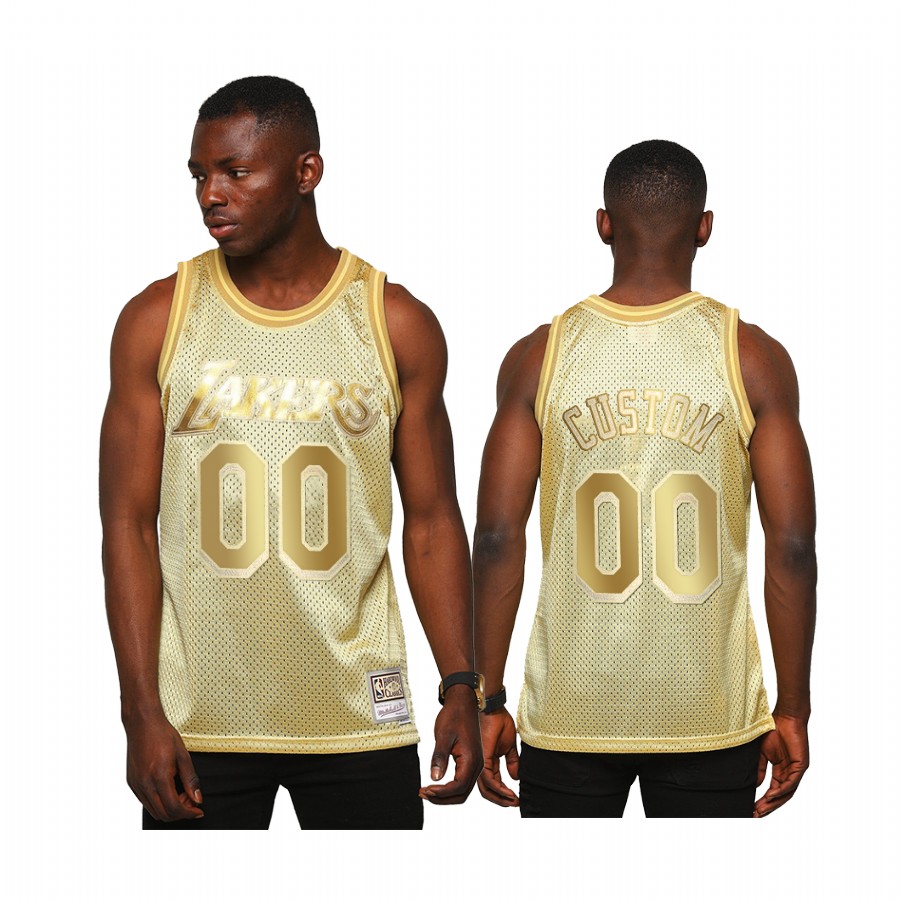 Custom #00 Los Angeles Lakers Golden Midas SM Jersey