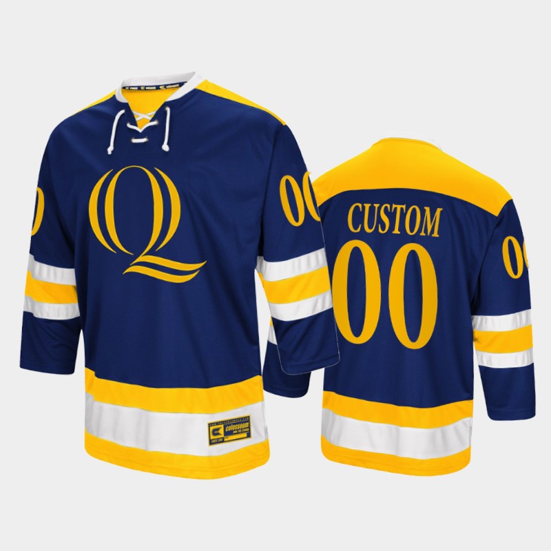Custom #00 Quinnipiac Bobcats 2022 College Navy Jersey