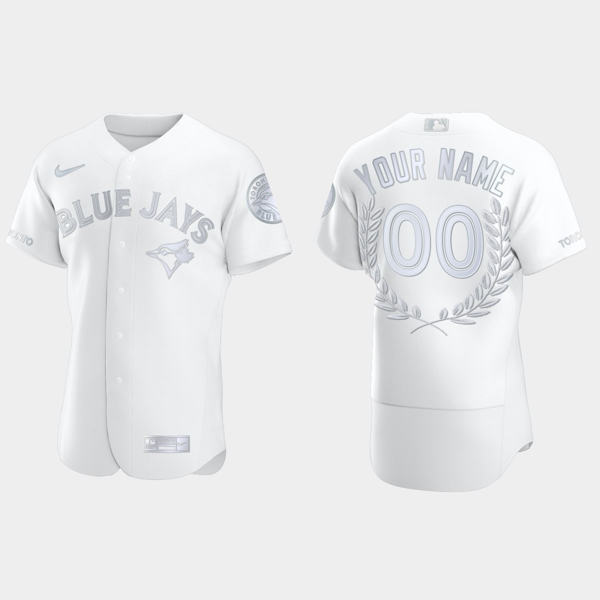 Custom #00 Toronto Blue Jays Awards Collection Jersey - White