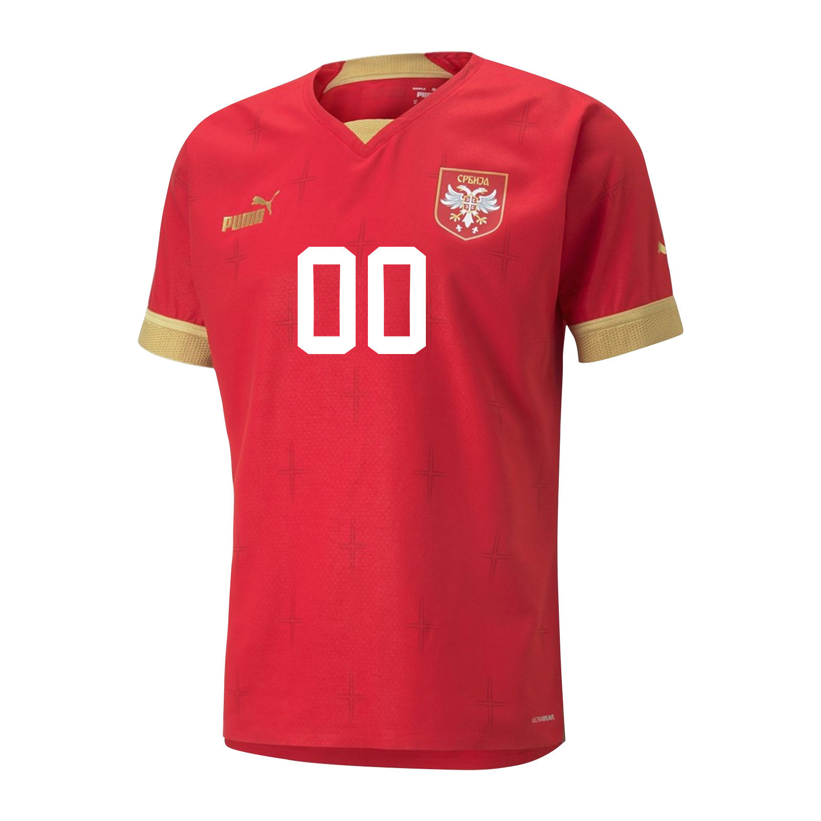 Custom 00 – Serbia National Team Qatar World Cup 2022-23 Home  Soccer Jersey