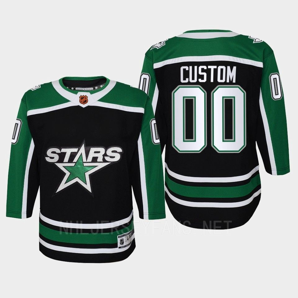 Custom 00 Dallas Stars 2022 Special Edition 2.0 Retro Youth Stitched Jersey Black