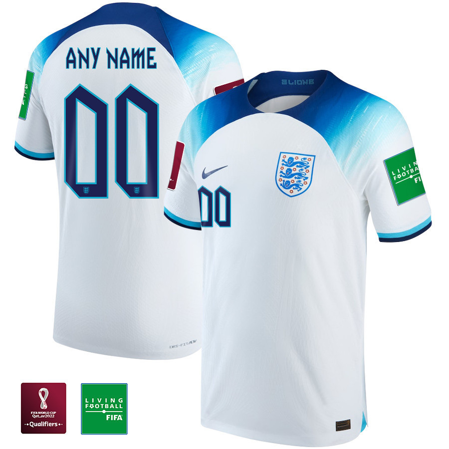Custom 00 England National Team FIFA World Cup Qatar 2022 – Patch Home  Soccer Jersey