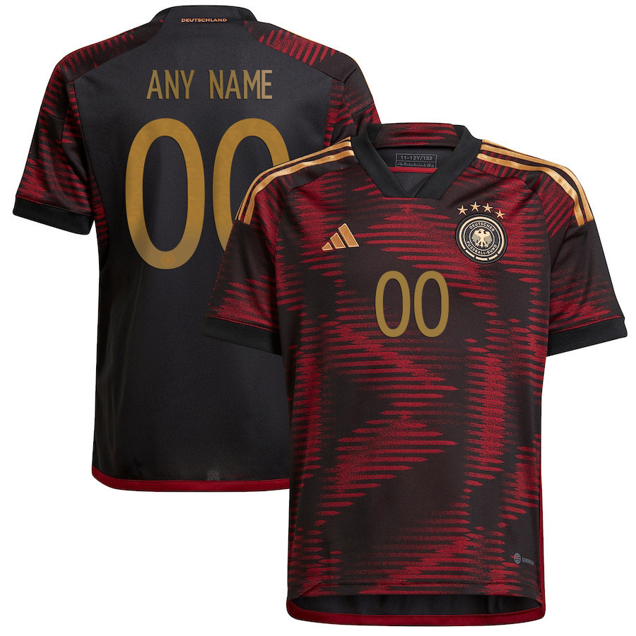 Custom 00 Germany National Team 2022-23 Qatar World Cup Away Soccer Jersey –