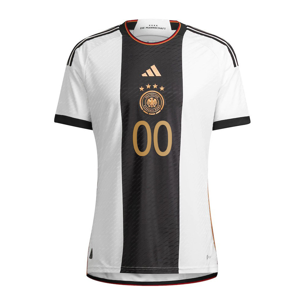 Custom 00 Germany National Team FIFA World Cup Qatar 2022 Patch – Home Men Soccer Jersey