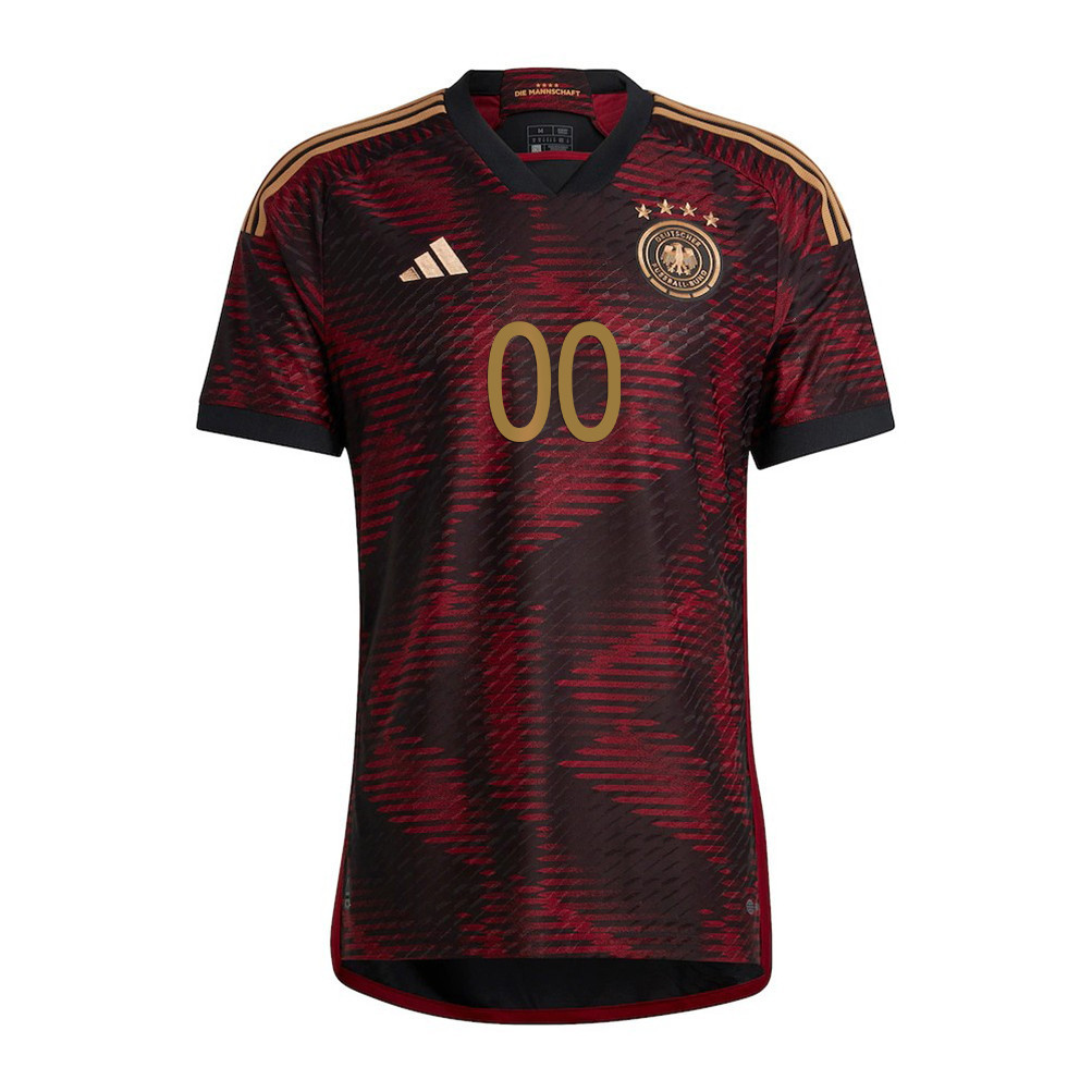 Custom 00 Germany National Team FIFA World Cup Qatar 2022 Patch Men Soccer Jersey- Away