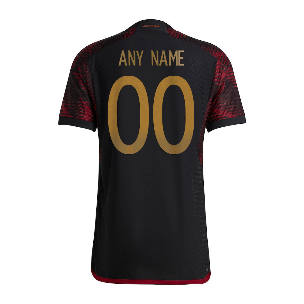 Custom 00 Germany National Team FIFA World Cup Qatar 2022 Patch Men Soccer Jersey- Away