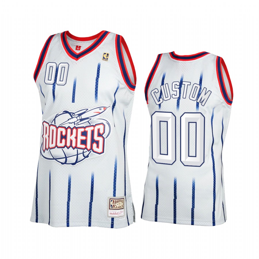 Custom 00 Houston Rockets 2021 Reload 2.0 Gray Jersey Throwback