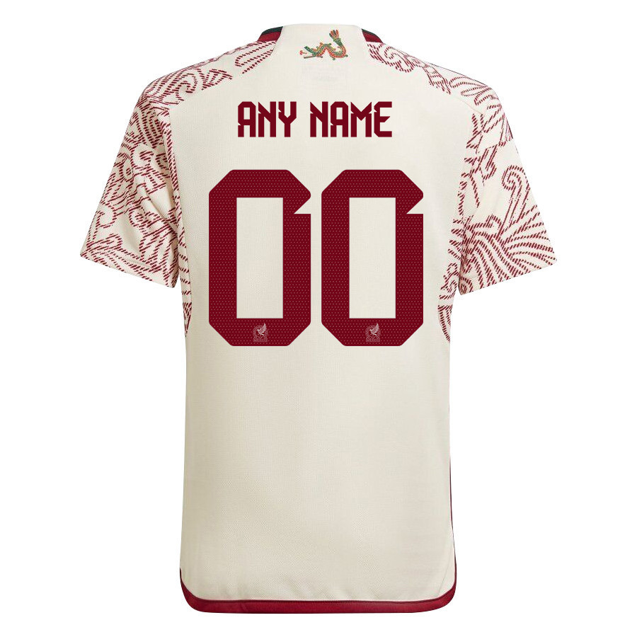 Custom 00 Mexico National Team Qatar World Cup 2022-23 – White Away  Soccer Jersey