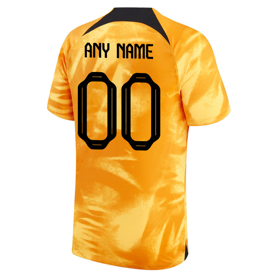 Custom 00 Netherlands National Team 2022-23 Qatar World Cup Home Soccer Jersey –