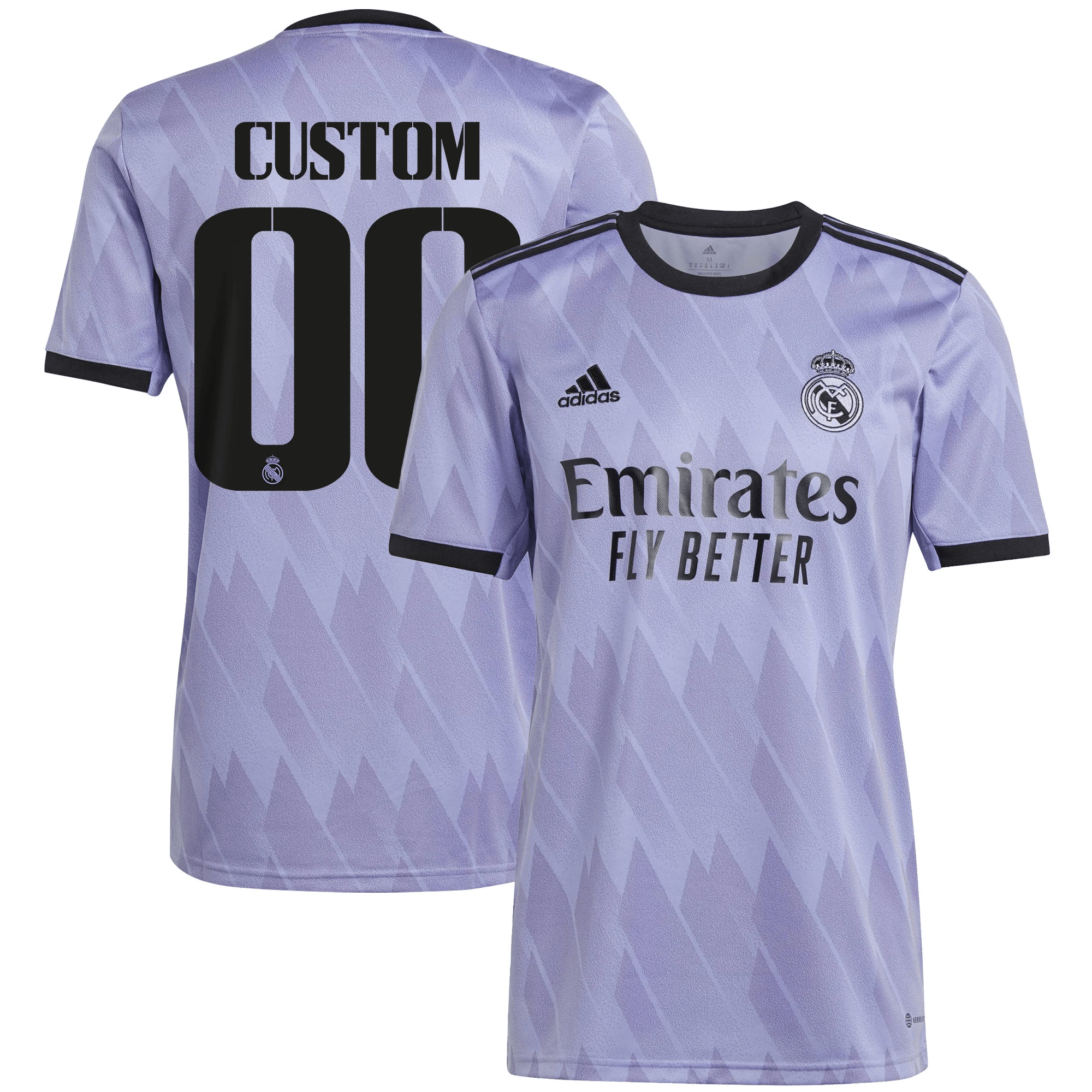 Custom 00 Real Madrid 2022/23 Away Men Soccer Jersey – Purple