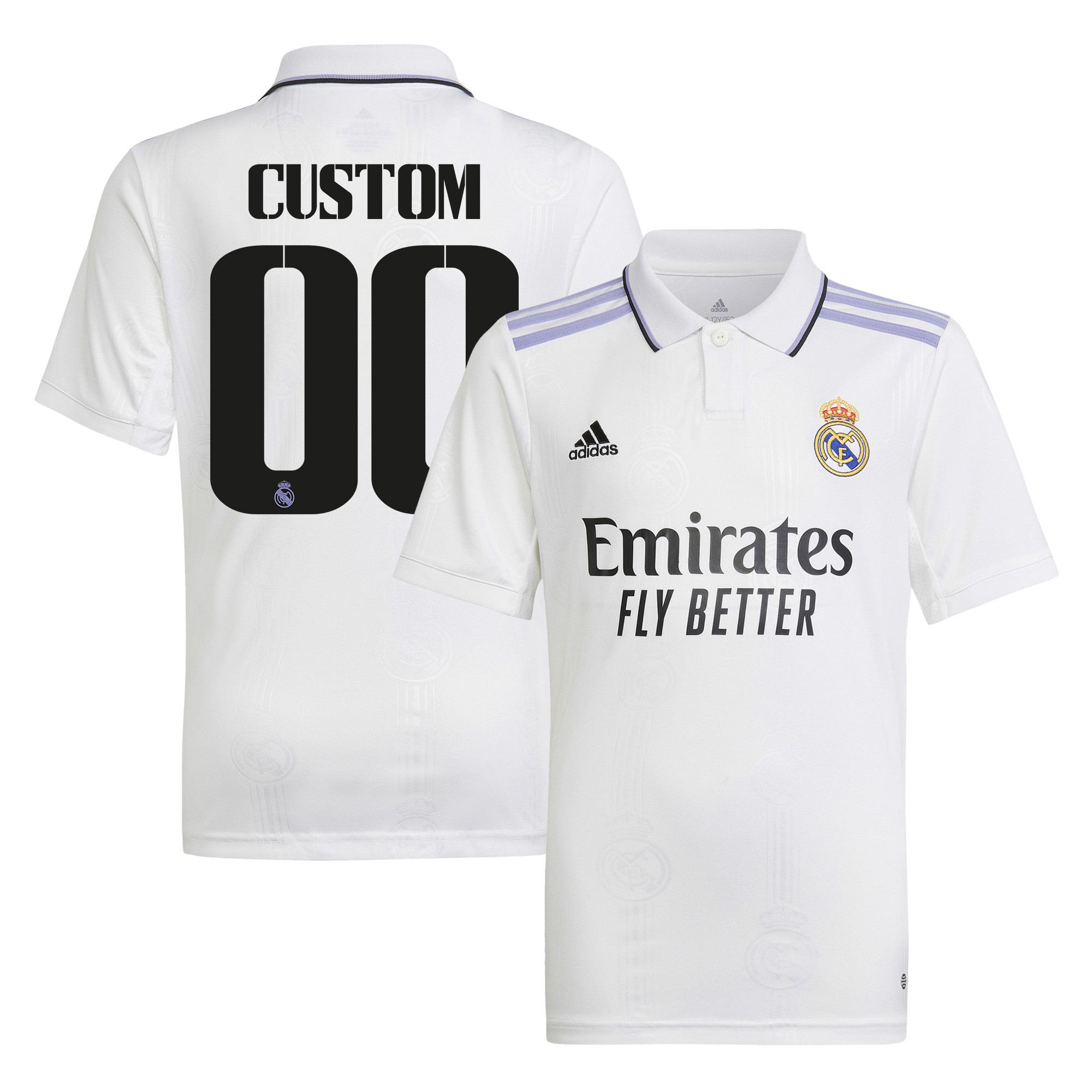 Custom 00 Real Madrid 2022/23 Home  Soccer Jersey – White