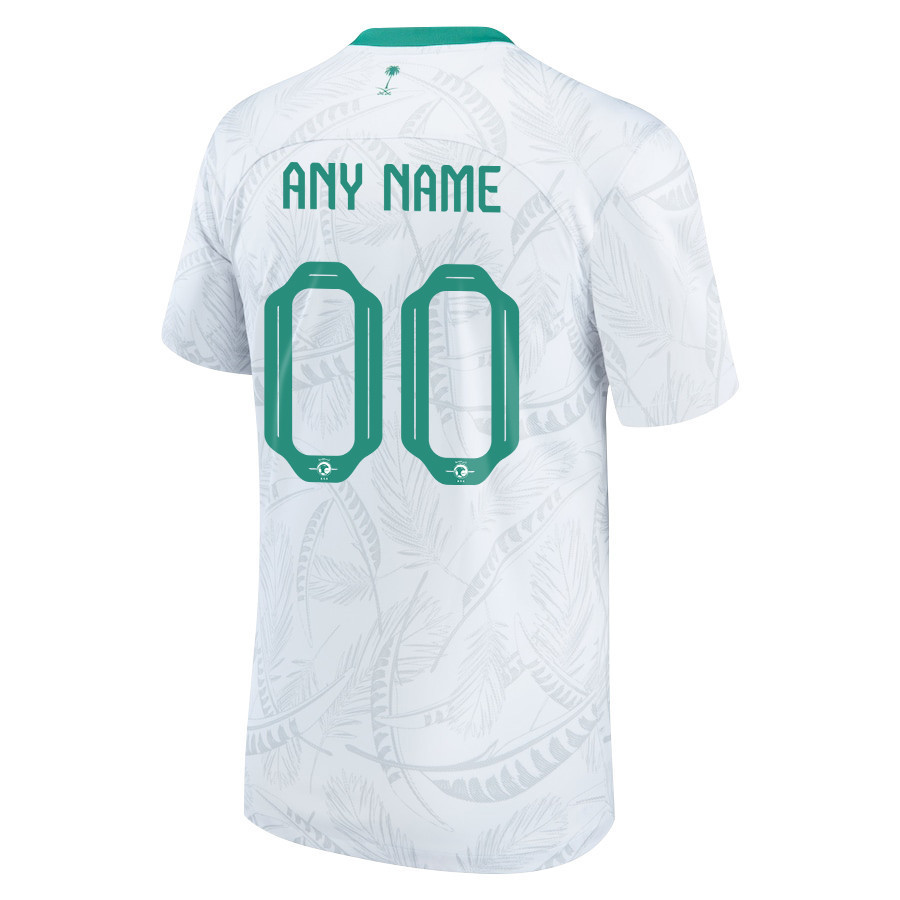 Custom 00 Saudi Arabia National Team Qatar World Cup 2022-23 Home  Soccer Jersey