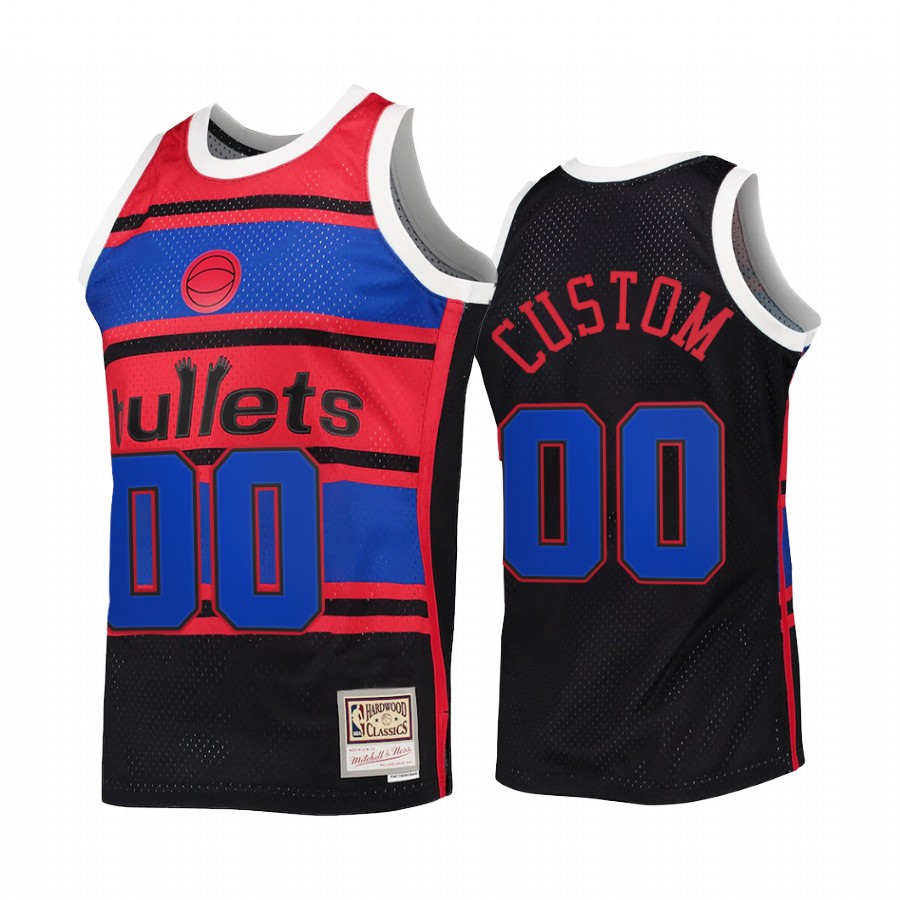 Custom 00 Washington Wizards Reload 2.0 Black Jersey HWC Swingman