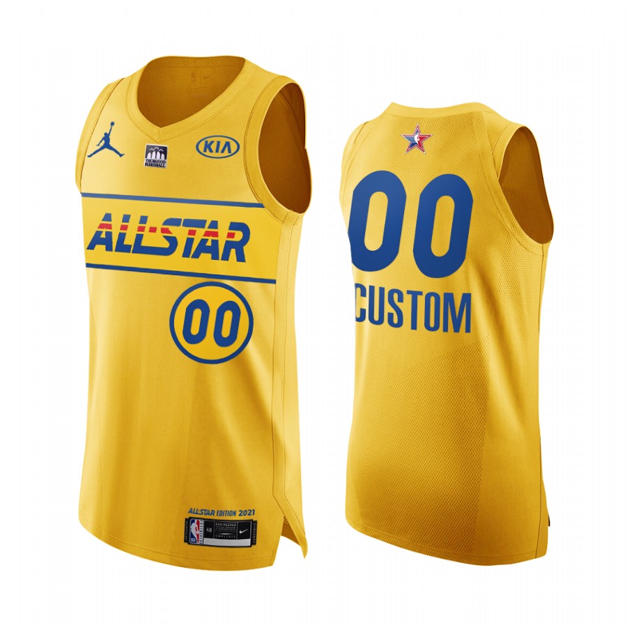 Custom 2021 All-Star Jersey Gold Game Uniform