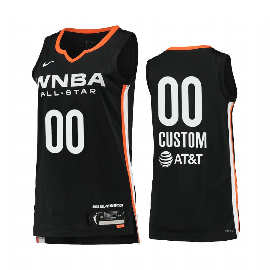Custom 2021 WNBA All-Star Victory Women Black #00 Jersey