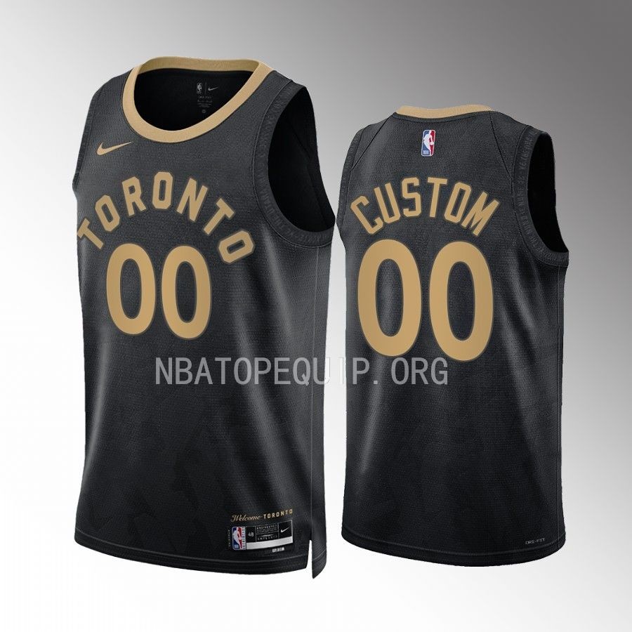 Custom 2022-23 Toronto Raptors Black #00 City Edition Jersey Swingman