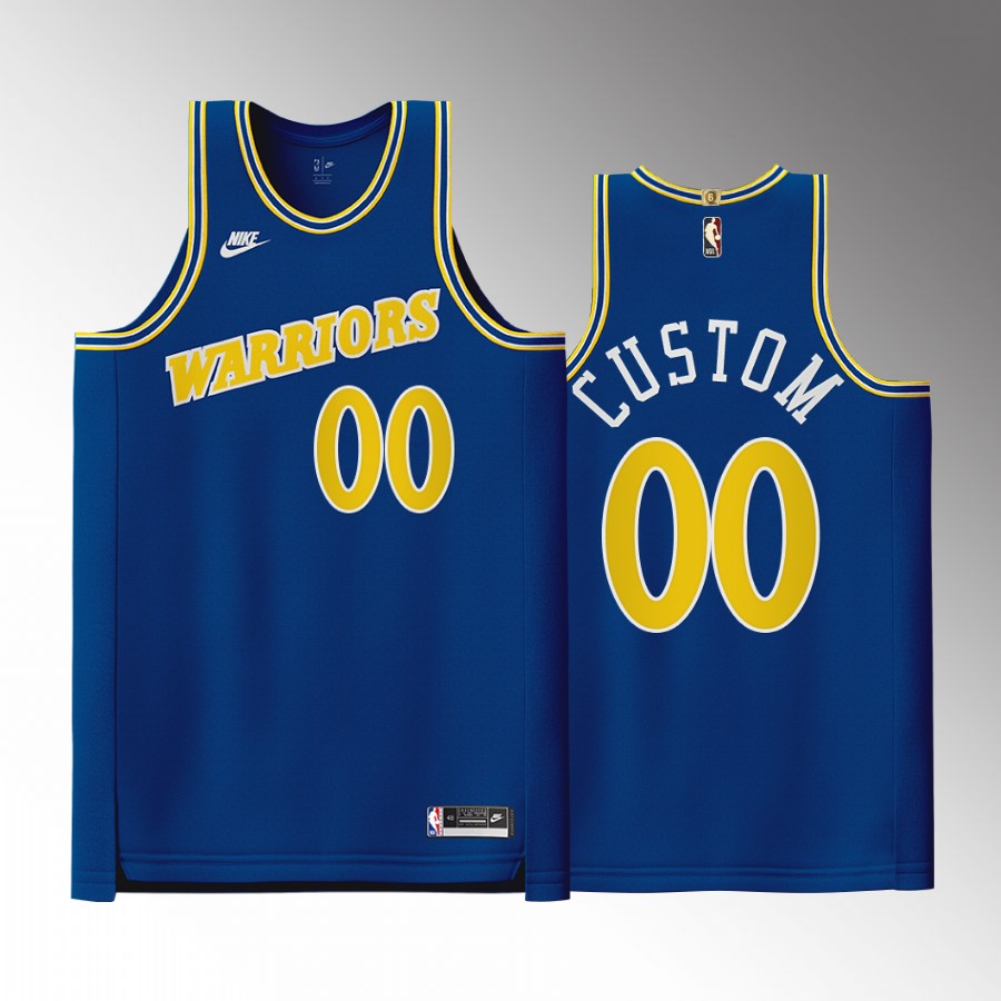 Custom 2022-23 Warriors #00 Classic Edition Jersey Royal