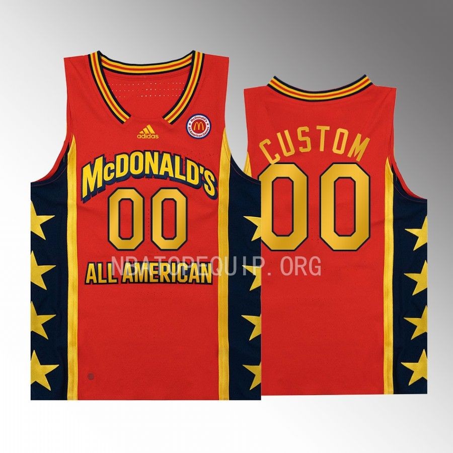 Custom 2022 McDonalds All-American #00 Red Jersey