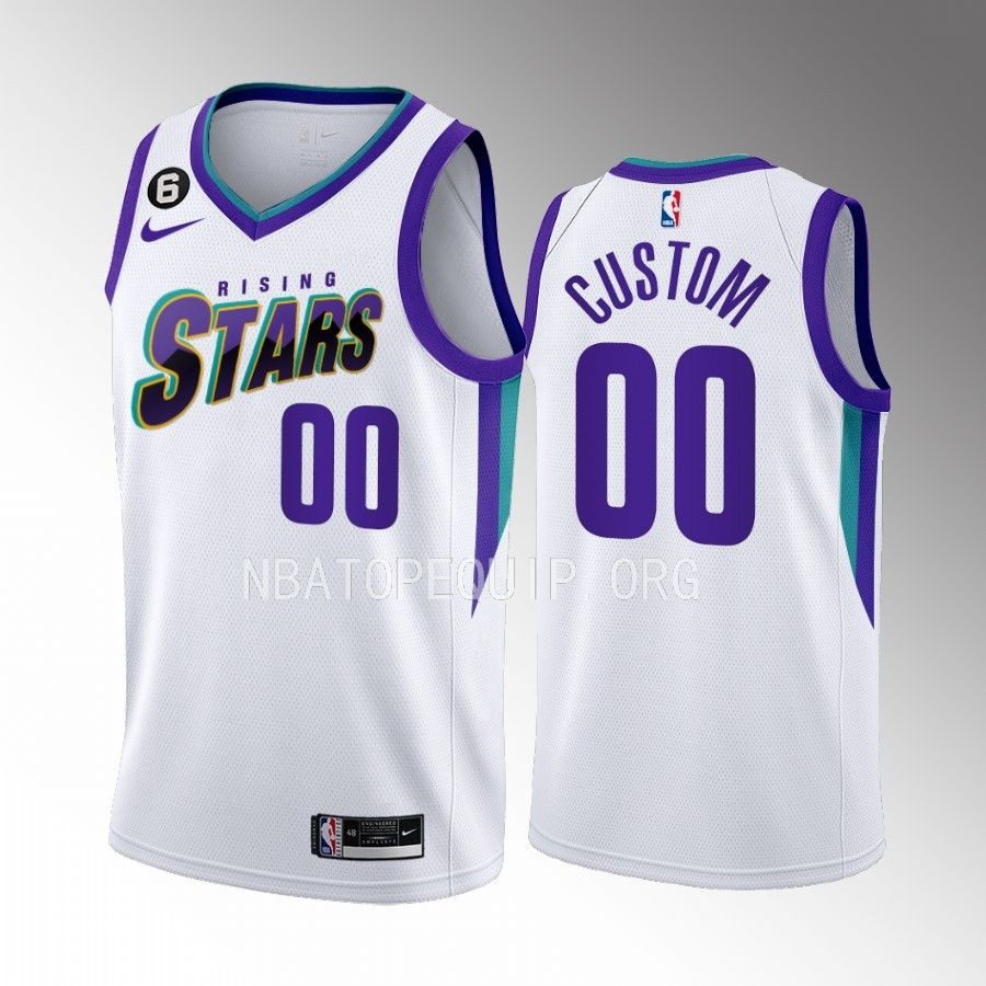 Custom 2023 Rising Stars Game White Jersey NBA #00