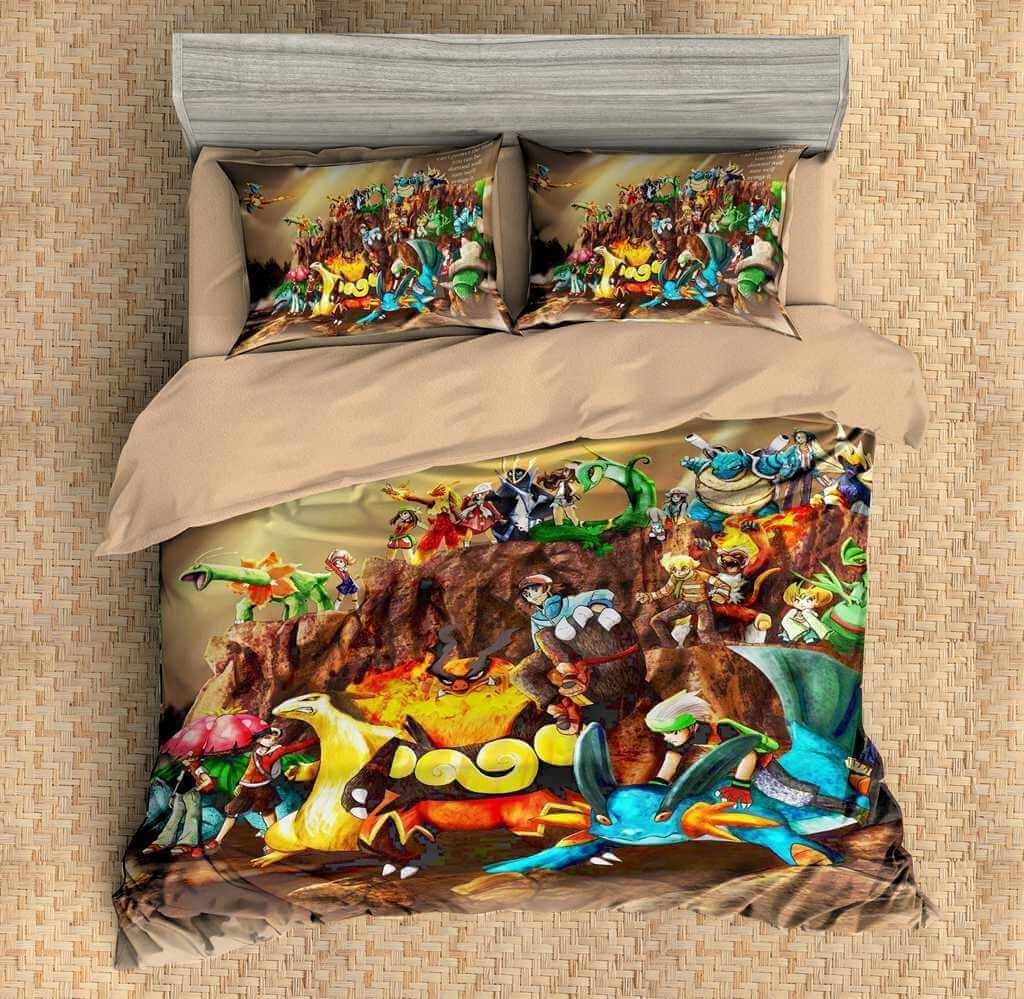 Custom 3D Pokemon Duvet Cover Bedding Set