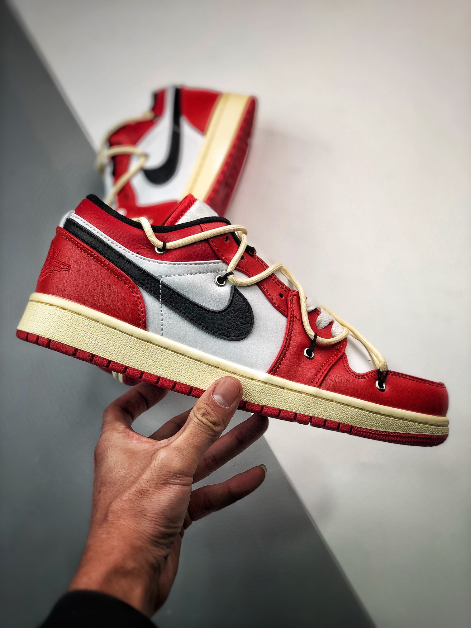 Custom Air Jordan 1 Low ‘Chicago’ Red White For Sale