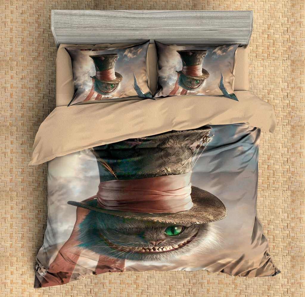 Custom Alice In Wonderland 3D Duvet Cover Bedding Set