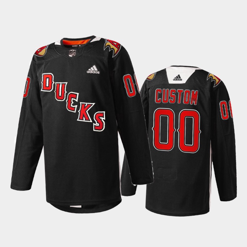 Custom Anaheim Ducks 2022 Angels Night Jersey Black #00 Practice