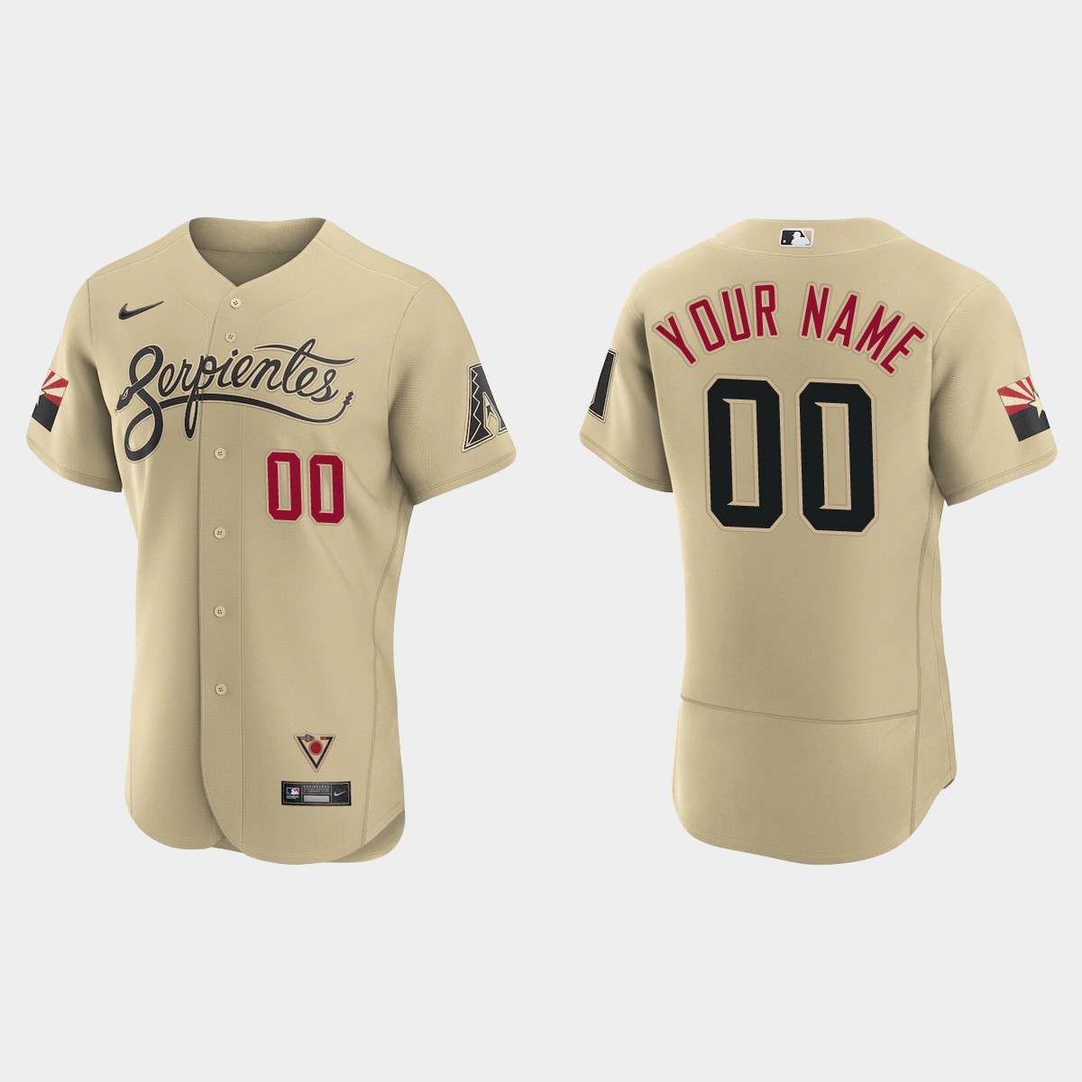 Custom Arizona Diamondbacks 2021 City Connect Jersey - Gold