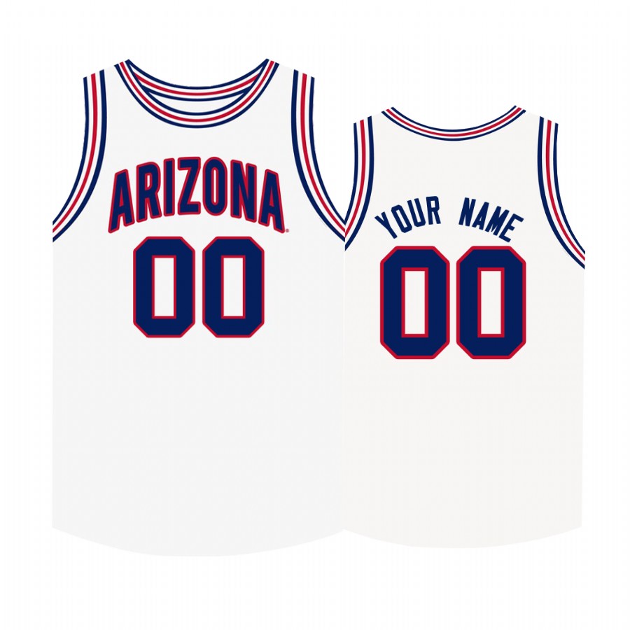 Custom Arizona Wildcats #00 College Jersey - White