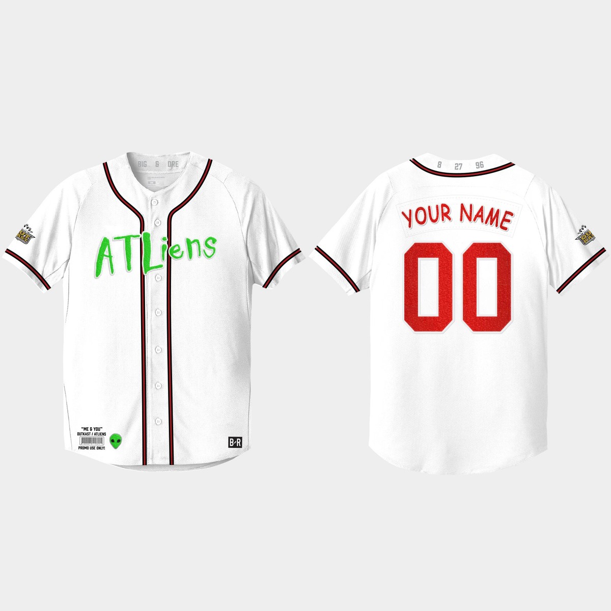 Custom Atlanta Braves 25th Anniversary Outkast Jersey - White