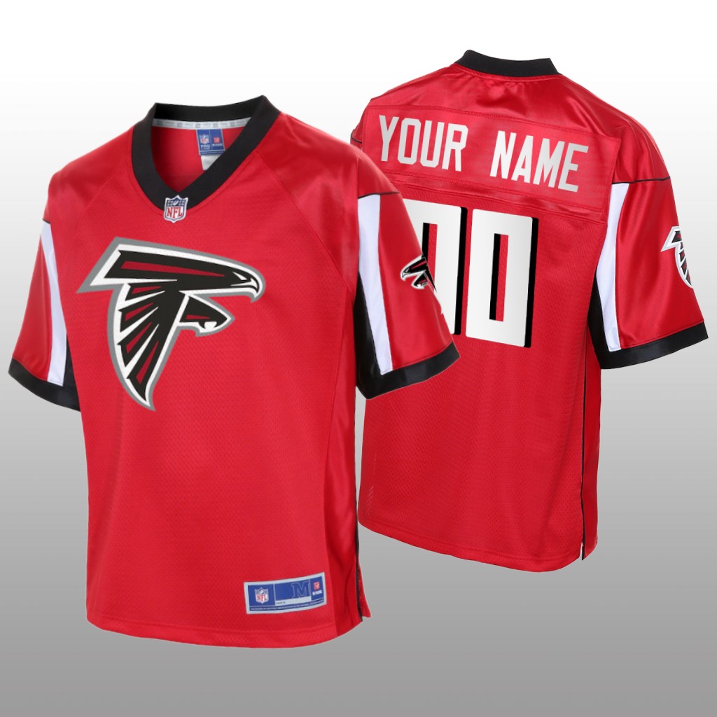 Custom Atlanta Falcons Pro Line Red Icon Jersey