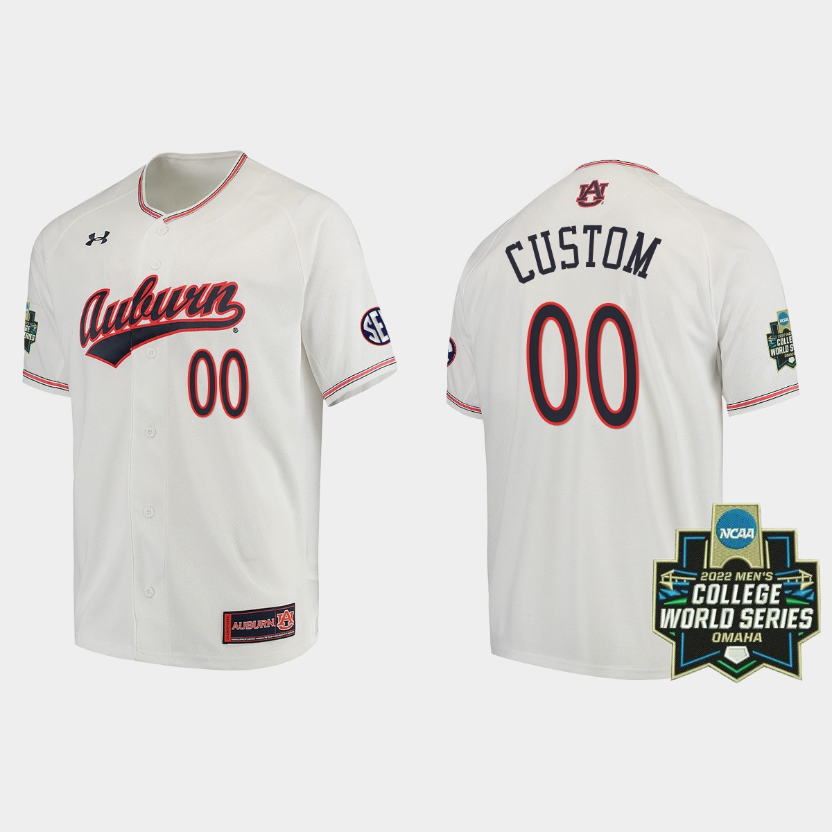 Custom Auburn Tigers 2022 World Series Jersey - White