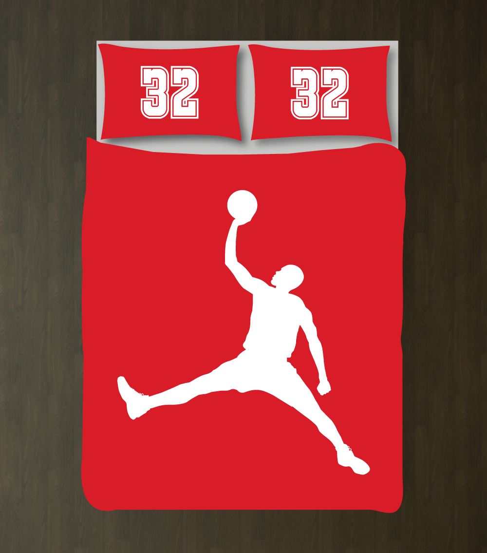 Custom Basketball For Boys Andhams Highchool Basketball Team Baller Ports Gift White And Red 3D Customized Duvet Cover Bedding Set