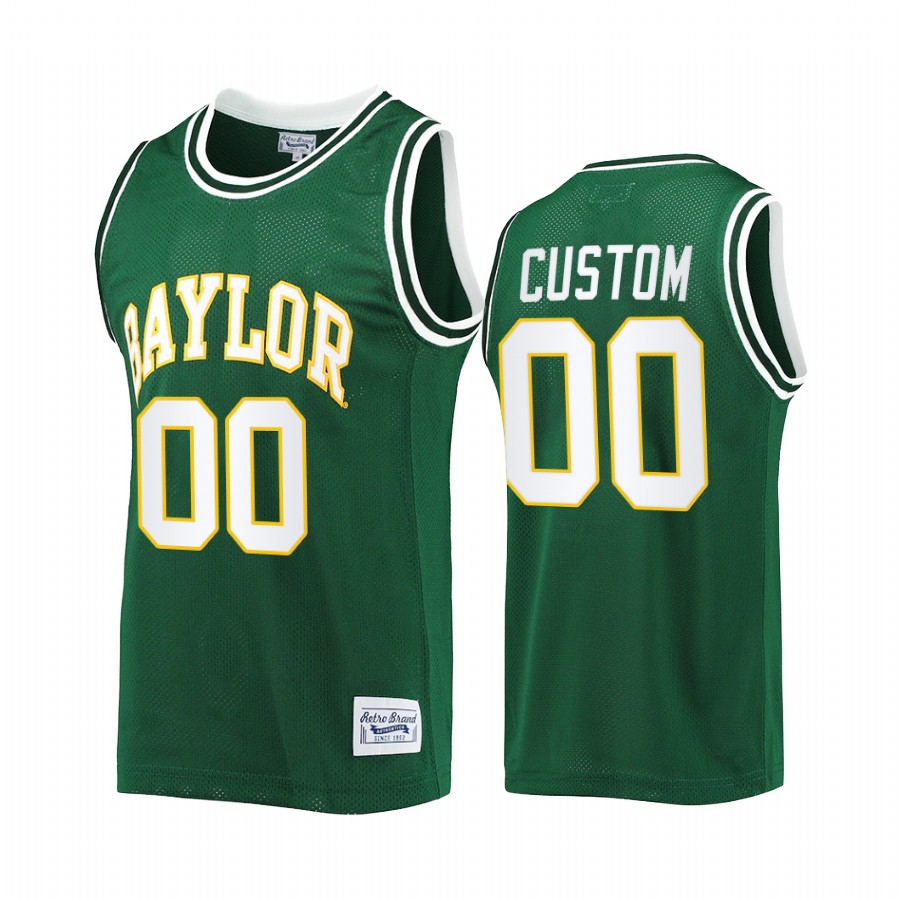 Custom Baylor Bears Green Jersey Commemorative Classic