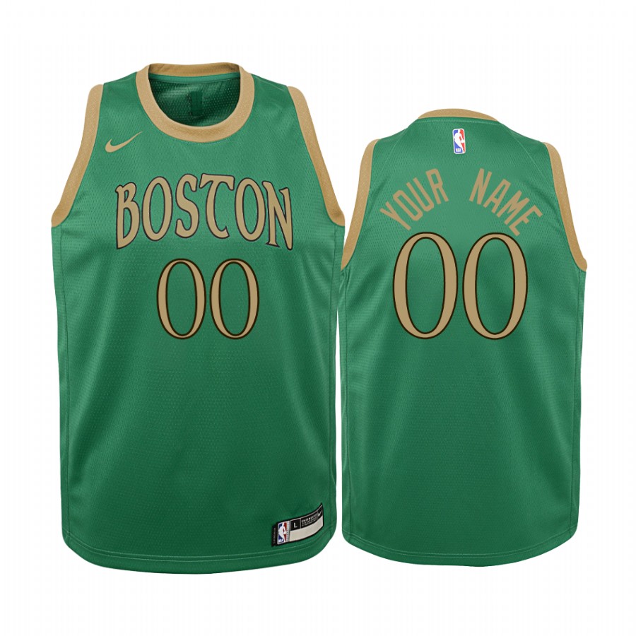 Custom Boston Celtics 2019-20 City Youth Jersey - Kelly Green