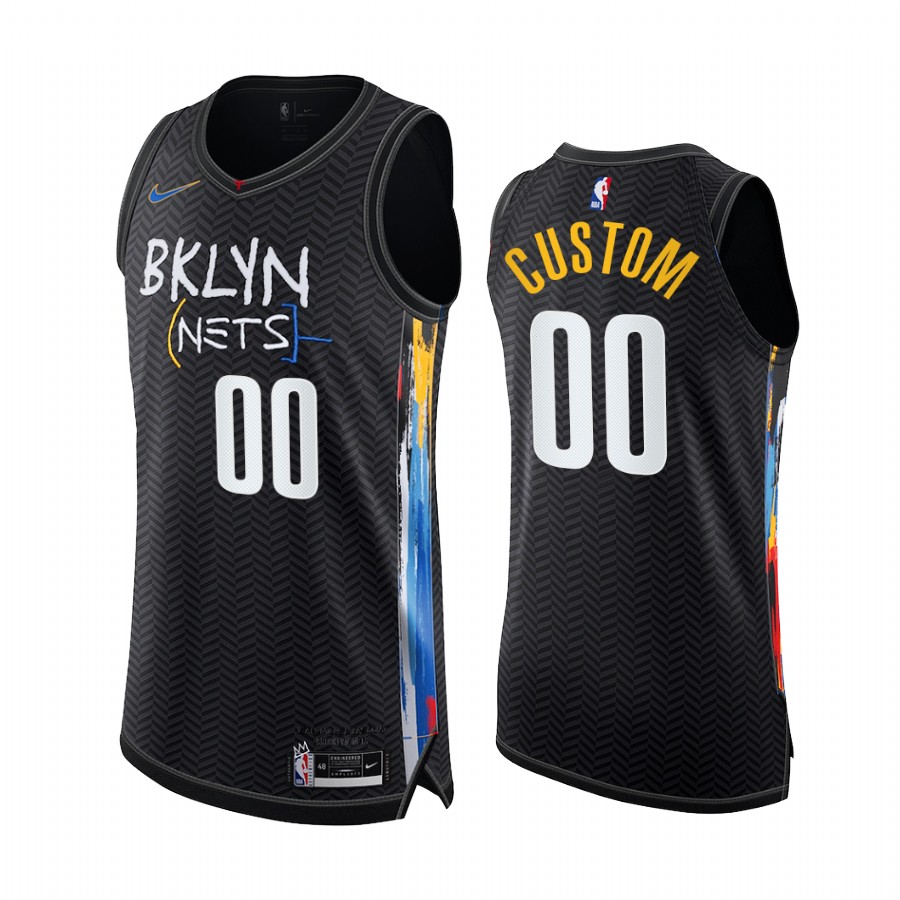 Custom Brooklyn Nets Black City Edition 2020-21 Jersey