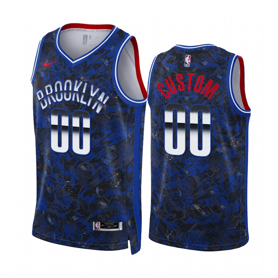 Custom Brooklyn Nets Select Series Royal Jersey Dazzle