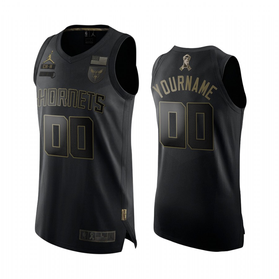 Custom Charlotte Hornets 2020 Salute To Service Jersey