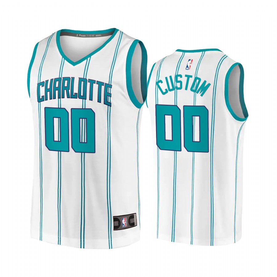 Custom Charlotte Hornets White Association 2020-21 Jersey