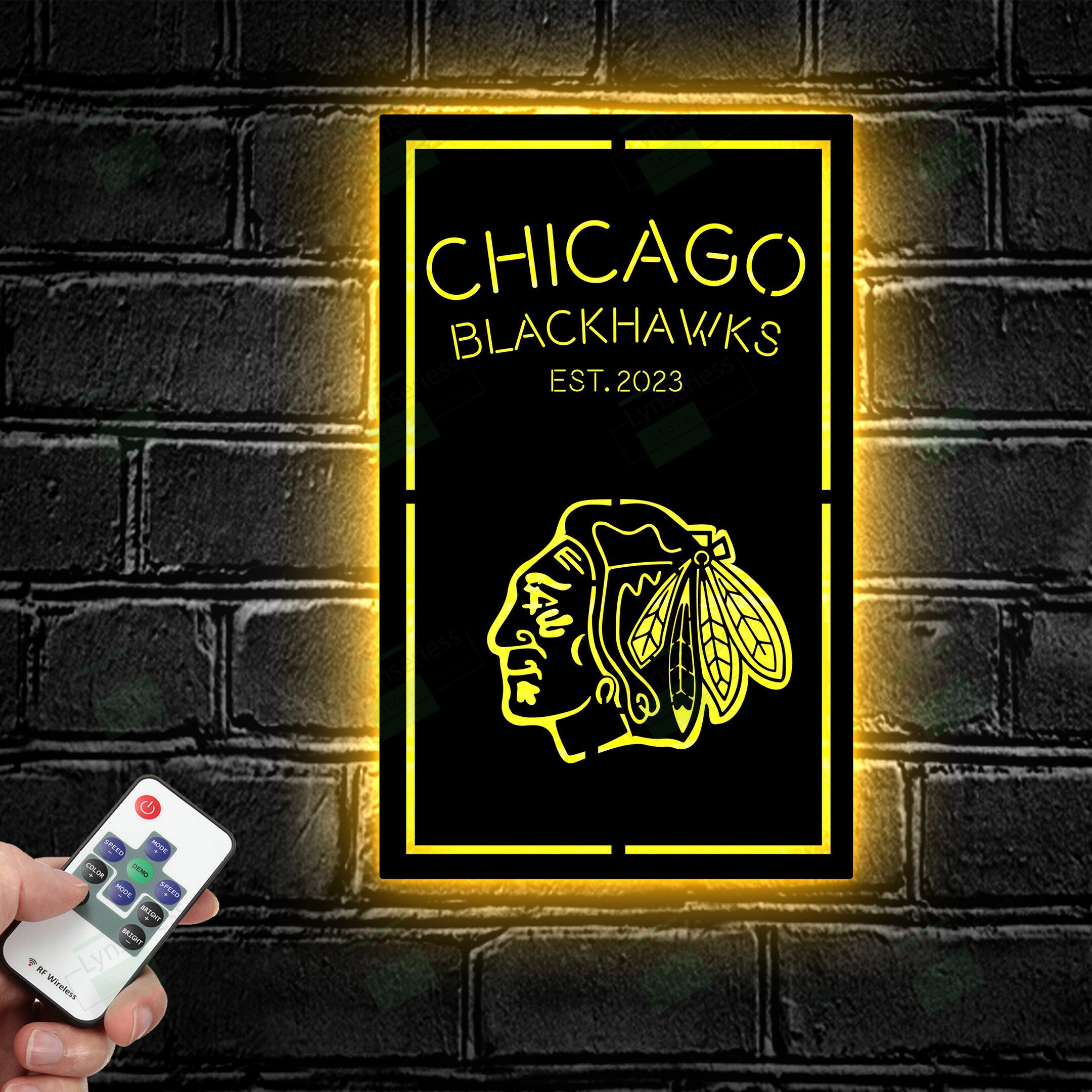 Custom Chicago Blackhawks Metal Sign – Led light sign